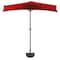 Pure Garden 9 Ft Semicircle Patio Umbrella with Base, Red 50-145-RB - alternate 5